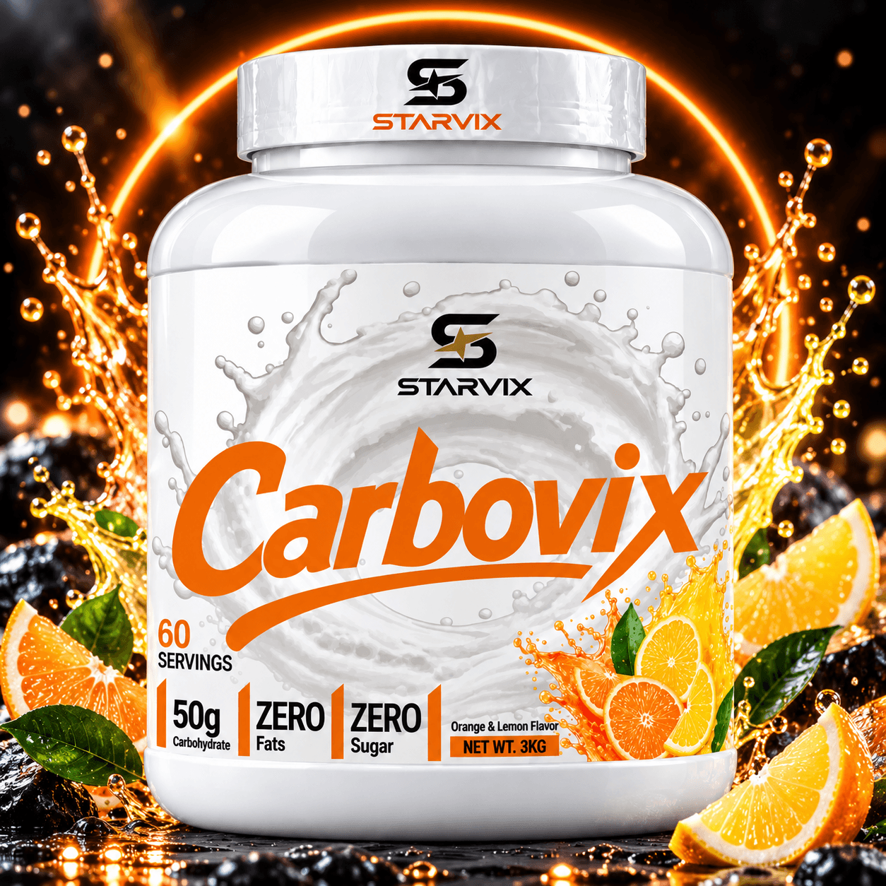 Starvix Carbovix, 3 kg, Orange & Lemon